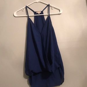 Blue tank blouse